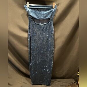 Crush Velvet Cutout Tube top Dress